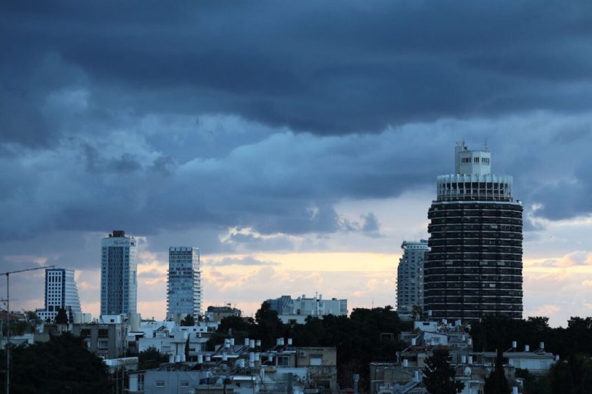 live-now:-view-of-tel-aviv-skyline-in-israel
