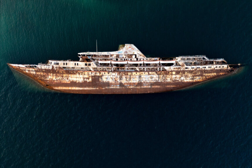 day-in-photos:-abandoned-cruise-ship,-beirut-explosion-anniversary,-storm-floris-threatens-uk