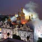 historic-ukrainian-monastery-damaged-in-russian-attack,-kyiv-says