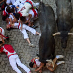 one-runner-gored-in-the-face-at-spains-san-fermin-bull-run-festival